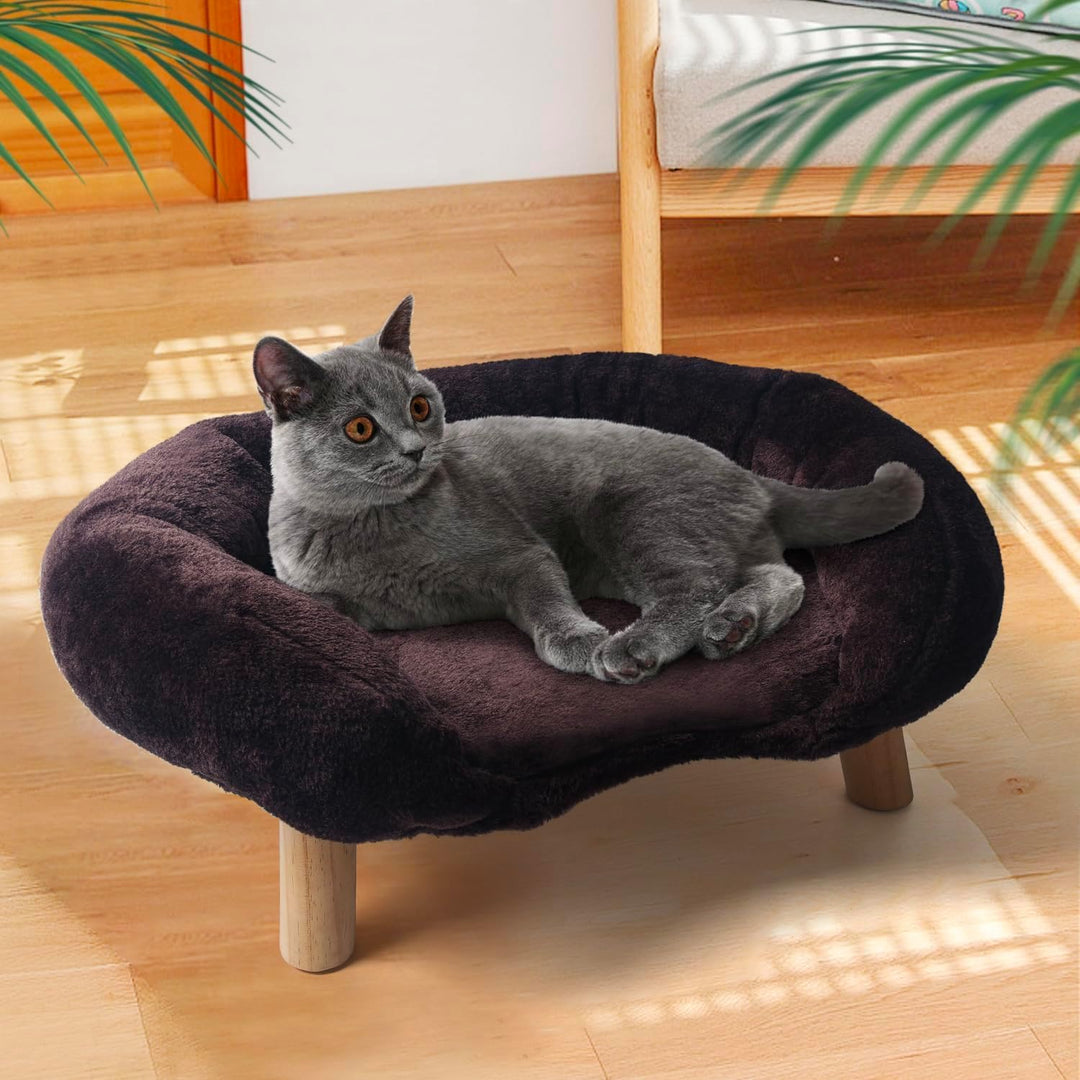 Braunes Katzensofa mit Kratzschutz | Ergonomische Form, Rutschfest