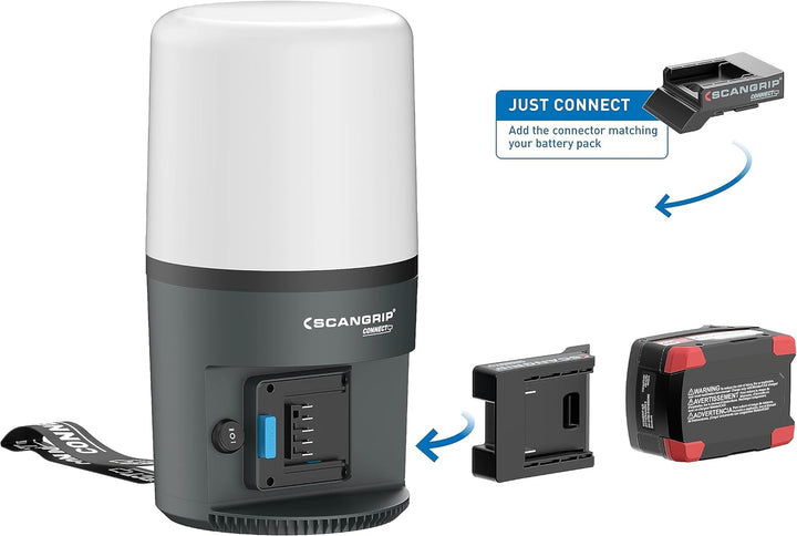 SCANGRIP | LED-Arbeitsleuchte AREA 6 CONNECT | ohne Akku | 3000-6000 lm