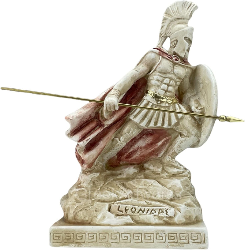 Leonidas Skulptur aus Steinguss, Antiker Griechenland-Krieger, Griechische Statue