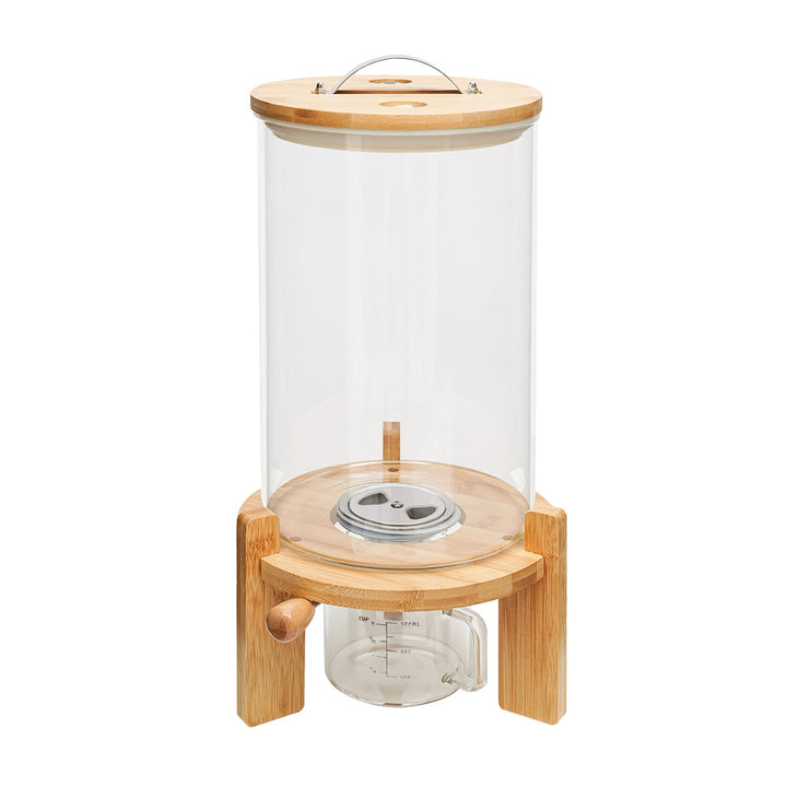 Müslispender, 7.5L Grosse Reisspender mit Messbecher, Cereal Dispenser mit Manueller Schalter für di