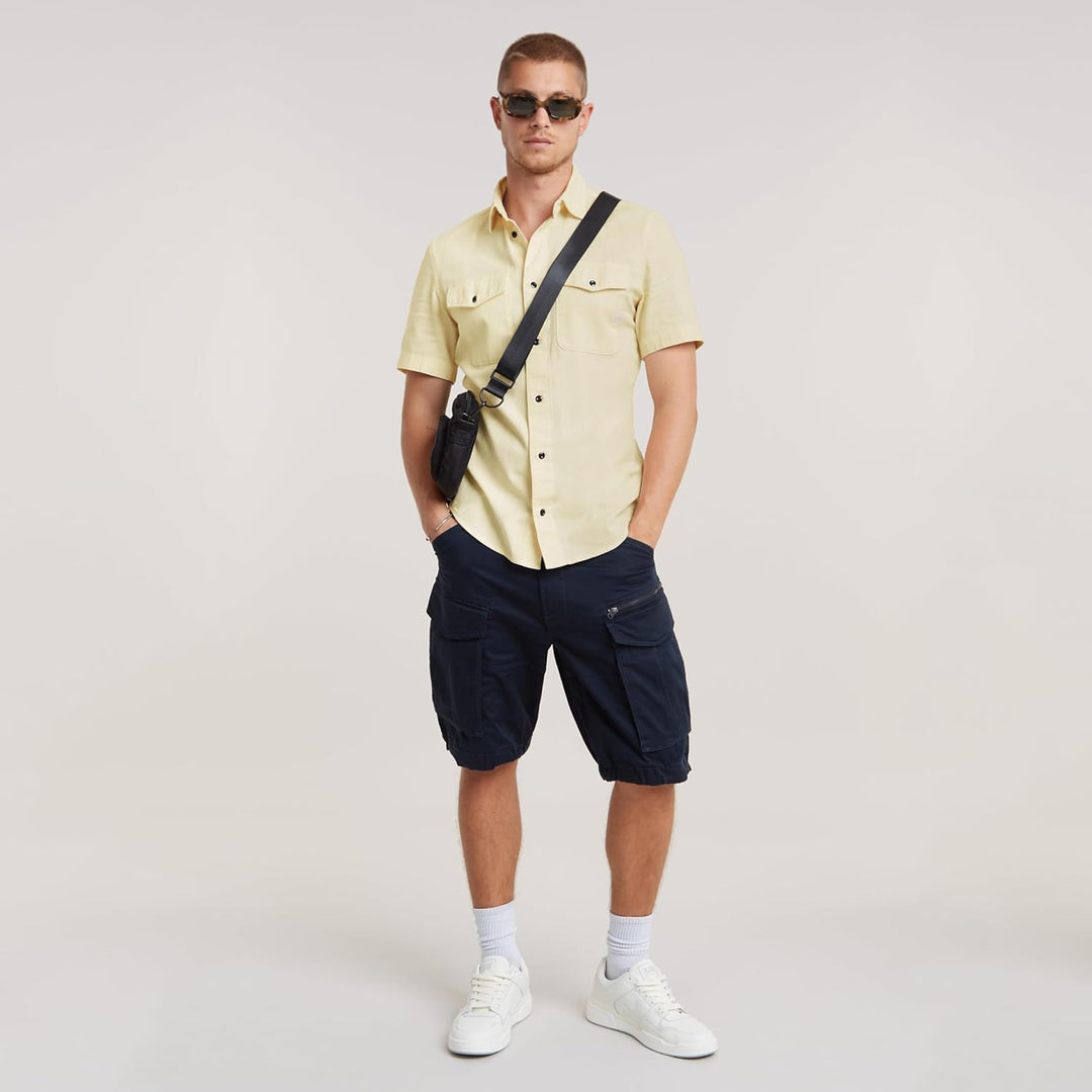 G-STAR RAW Herren Marine Slim Hemd Shirt XS Beige (Ecru Gd D19751-d454-c487), XS Beige (Ecru Gd D197