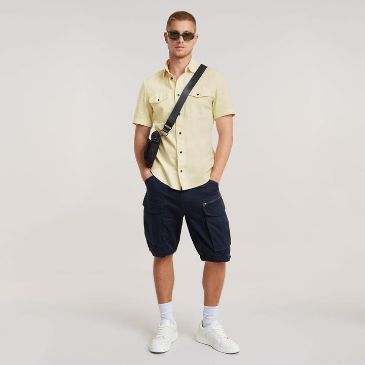 G-STAR RAW Herren Marine Slim Hemd Shirt XS Beige (Ecru Gd D19751-d454-c487), XS Beige (Ecru Gd D197
