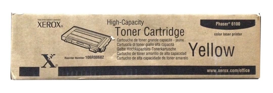 Xerox 106R00682 Phaser 6100 Tonerkartusche hohe Kapazität 5.000 Seiten 1er-Pack, gelb
