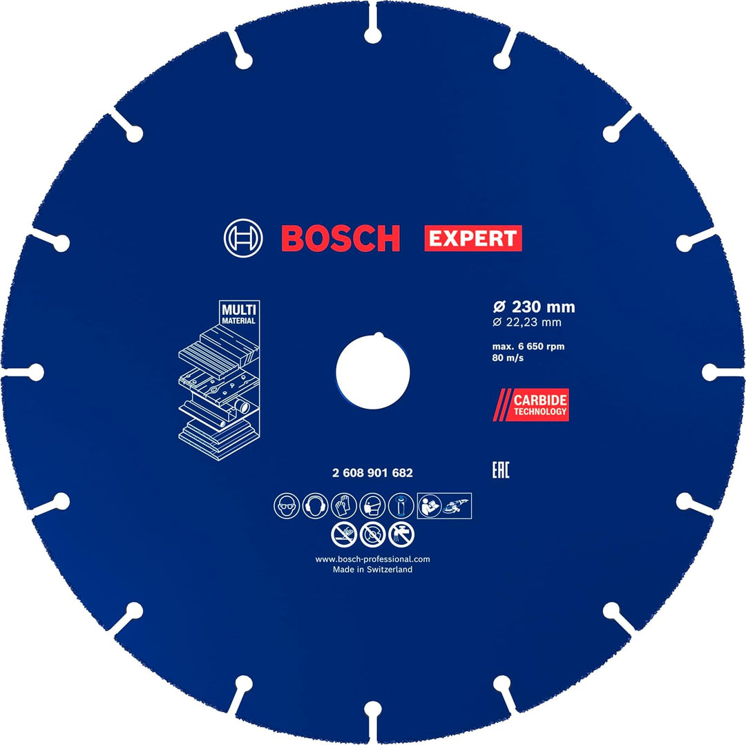 Bosch Professional 1x Expert Carbide Multi Wheel Trennscheibe (für Hartholz, Ø 230 mm, Zubehör Winke