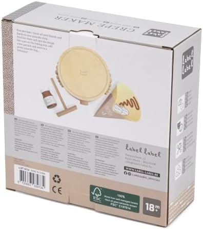 Label Label Holz Crêpe-Macher, nougat, LLWT-34734