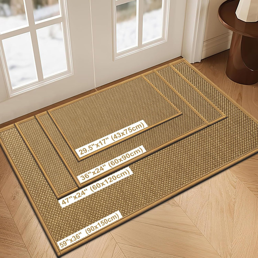 LEKEEPGO Fussmatte Innen 60 x 120 cm, rutschfest Fussmatte, waschbar Schmutzfangmatte, Dünn Türmatte
