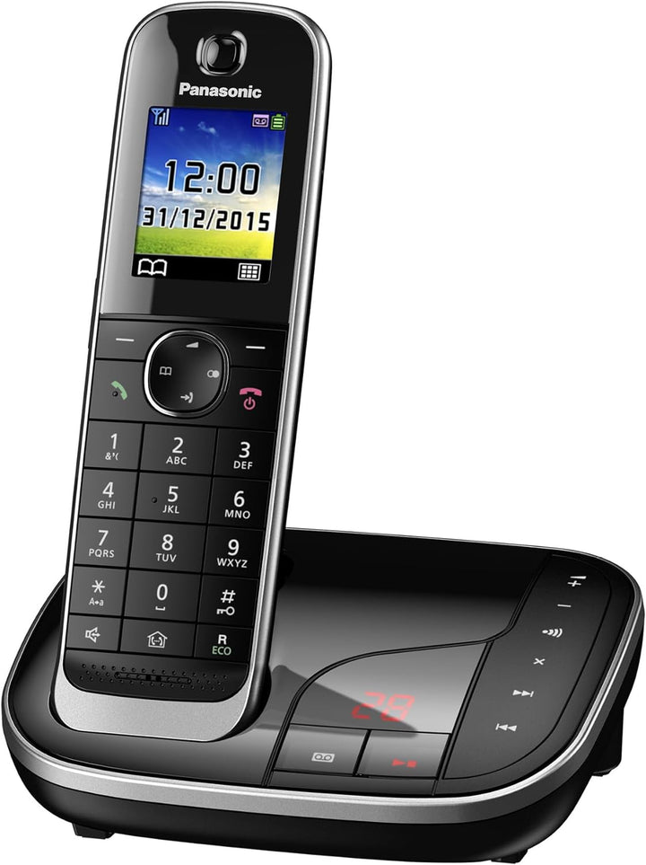 Panasonic KX-TGJ320GB Schnurlostelefon mit Anrufbeantworter, Freisprecheinrichtung, Farb-LCD, DECT-S