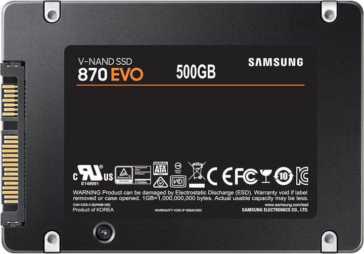 Samsung Electronics 870 EVO Interne SSD (MZ-77E500B/AM), 500 GB, 6,3 cm (2,5 Zoll), SATA III