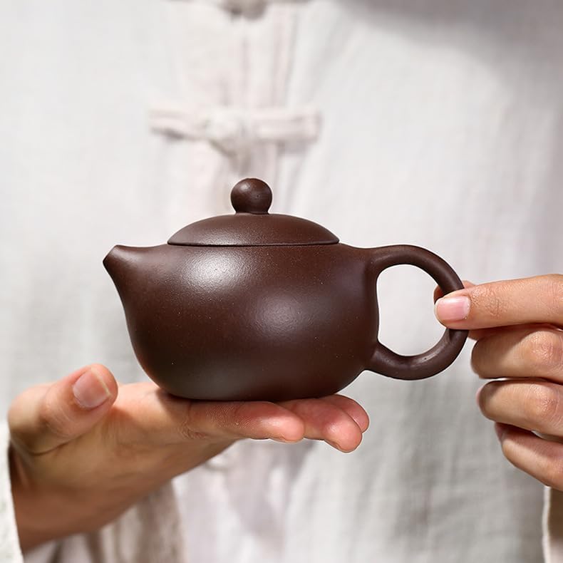 Yxhupot Teekanne, 175 ml, chinesische Yixing-Teekanne, Xishi Zisha Clay, natürlicher Schlamm Loch mi