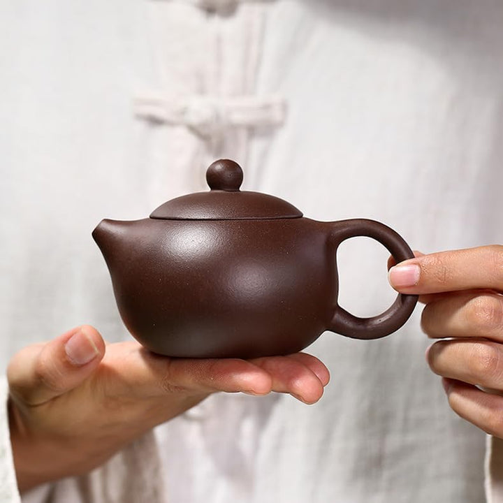 Yxhupot Teekanne, 175 ml, chinesische Yixing-Teekanne, Xishi Zisha Clay, natürlicher Schlamm Loch mi