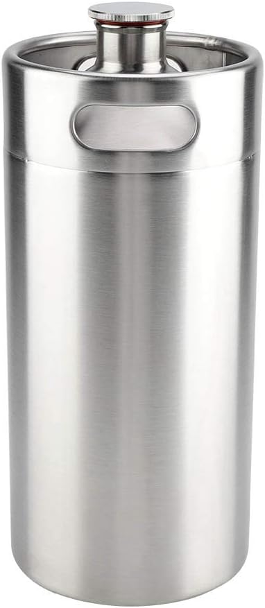 Mini-Bierfass aus Edelstahl, 4 l, mit Spiraldeckel, tragbares Bierfass für Zuhause, Hotel-Zubehör