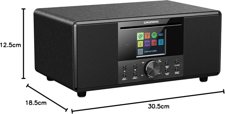 GRUNDIG GIR1070 DTR 7000 All-In-One Internetradio, FM/RDS/DAB+/Internetradio, Bluetooth, Schlummerfu