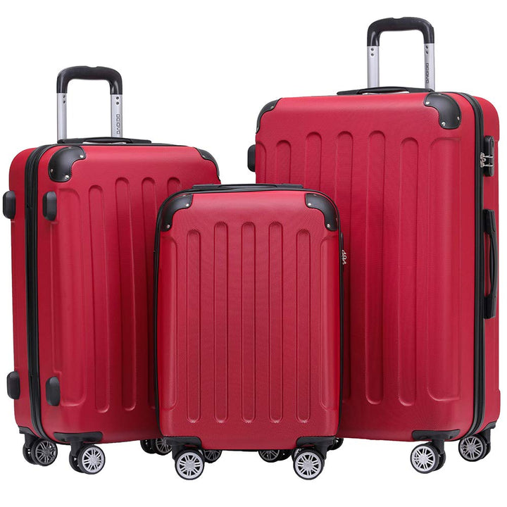 BEIBYE- Hartschalenkoffer Koffer Trolley Rollkoffer Reisekoffer Zahlenschloss 4 Zwilings-Rollen (Chi