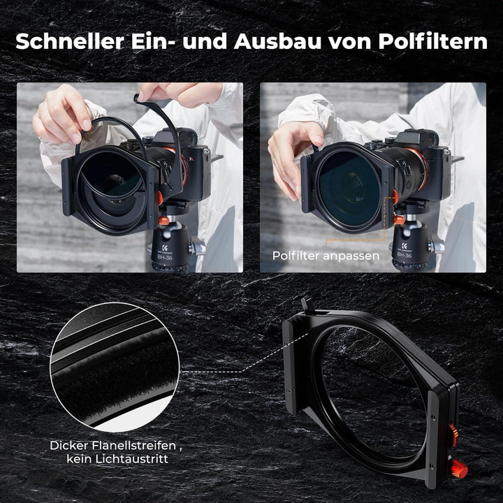 K&amp;F Concept Nano X-PRO Square Filter Set Rechteckfilter Set (inkl.95mm CPL Filter+ ND1000+ Filterhal