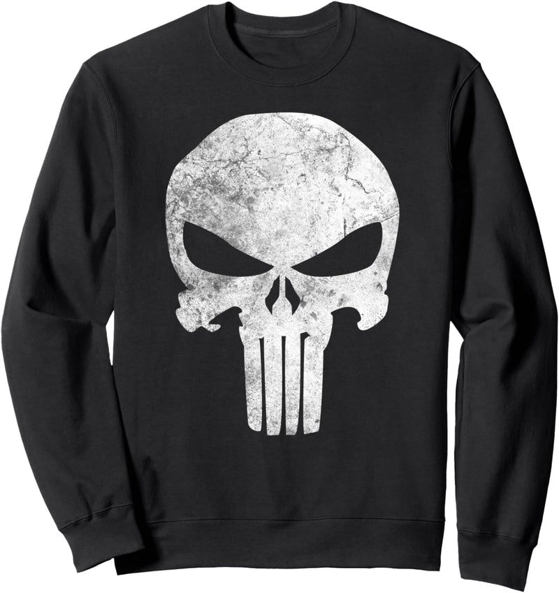 Marvel Punisher Skull Symbol Distressed Sweatshirt