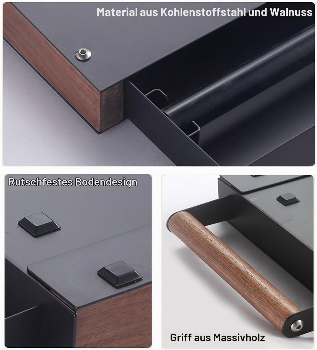 Sudschublade für Siebträger，Kaffeesatz Schublade，Kaffee Klopfbox mit Stossdämpfender Abnehmbarer Klo