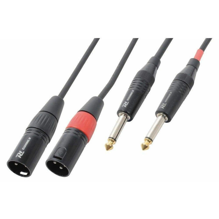 PD Connex Kabel 2x XLR-Stecker - 2x 6,3 mm Mono 1,5 m 1,5 Meter, 1,5 Meter