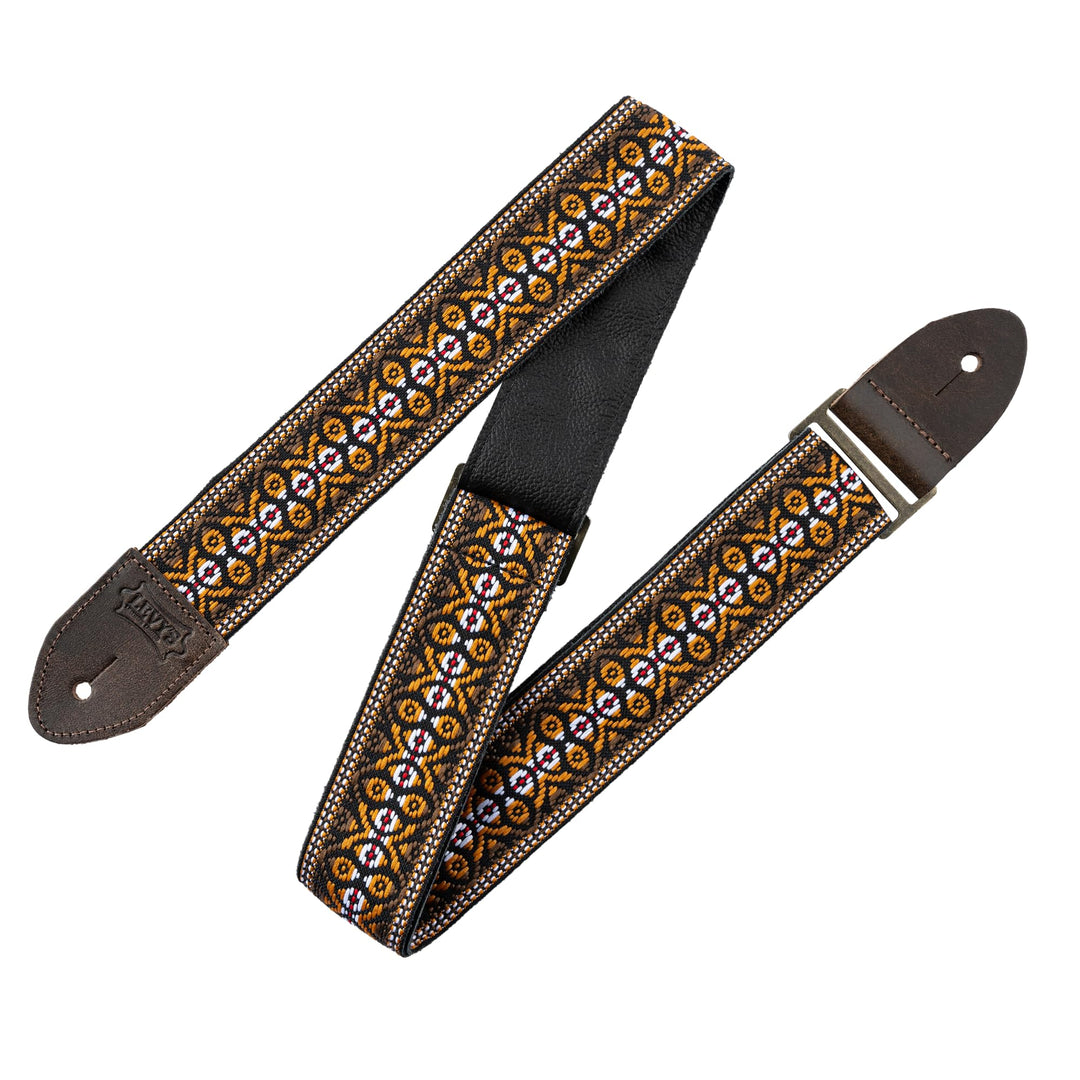 Levy's Leathers M8HTV-20 Vintage-Gitarrengurt mit Leder-Rückseite, Jacquard-Gewebe, 5,1 cm, M8HTV-20