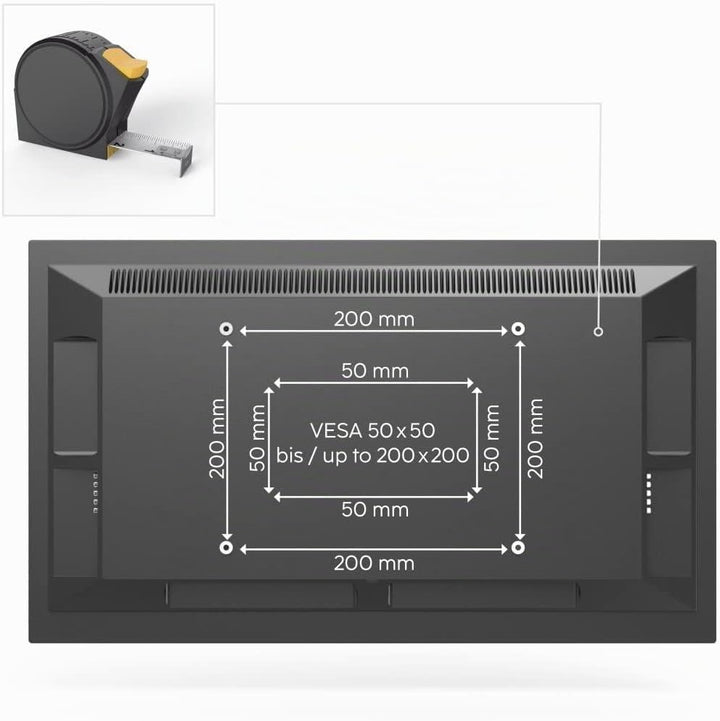 Hama TV Wandhalterung Neigbar (19-46 Zoll TV Halterung für Fernseher bis zu 25 kg, max. VESA 200x200