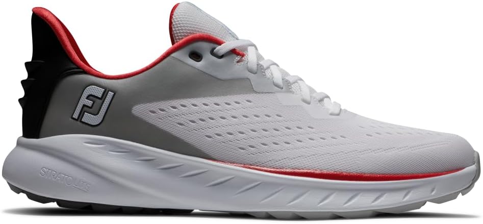 FootJoy Herren Fj Flex Xp Golfschuh 39.5 EU Weiss Schwarz Rot, 39.5 EU Weiß Schwarz Rot