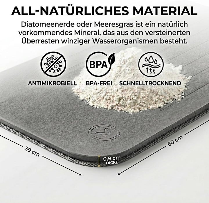 Amilutuo Badematte Stein, Diatomite Stone Bath Mat, rutschfeste Stein Badematte, Badematte Stein Sch