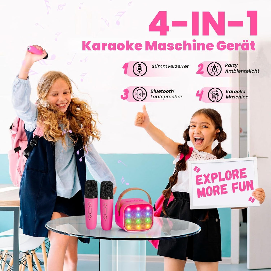 Mädchen Geschenk Kinder Karaoke Maschine: Karaoke Mikrofon Kinder- Spielzeug ab 3-11 Jahre Mädchen J