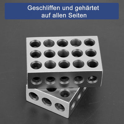 Frösmaschine Parallel Pad Eisen, 2 Stück 25 X 50 X 75 Mm Blöcke 23 Löcher Frösen Parallel Spannblock
