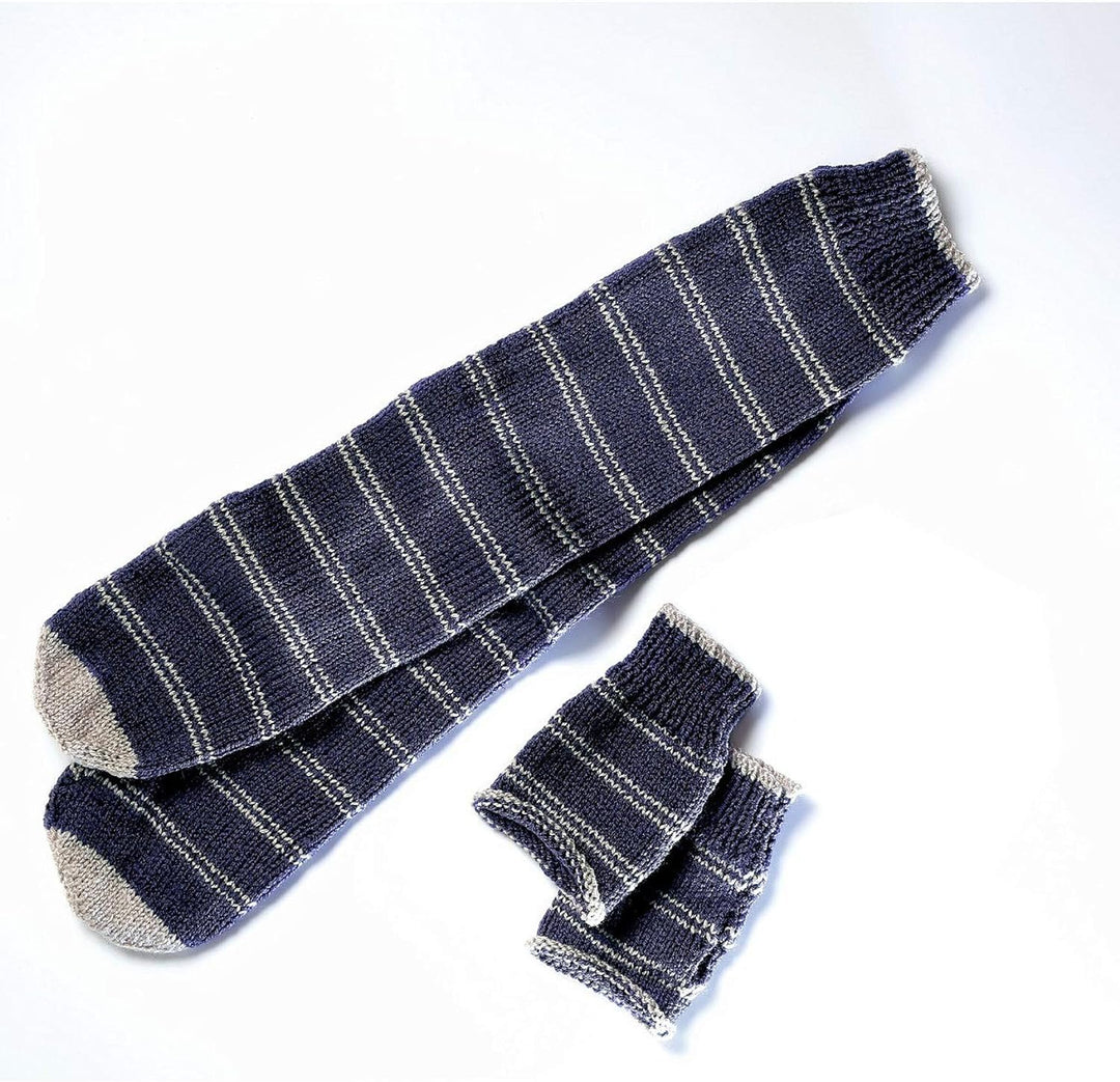 Harry Potter Strickset Strümpfe & Fäustlinge - Ravenclaw Design