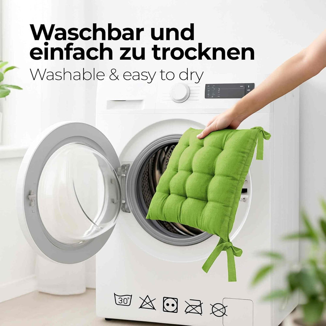 etérea Sitzkissen 40x40 cm für Innenbereich Balkonmöbel Gartenmöbel - Stuhlkissen Outdoor Set mit Bä