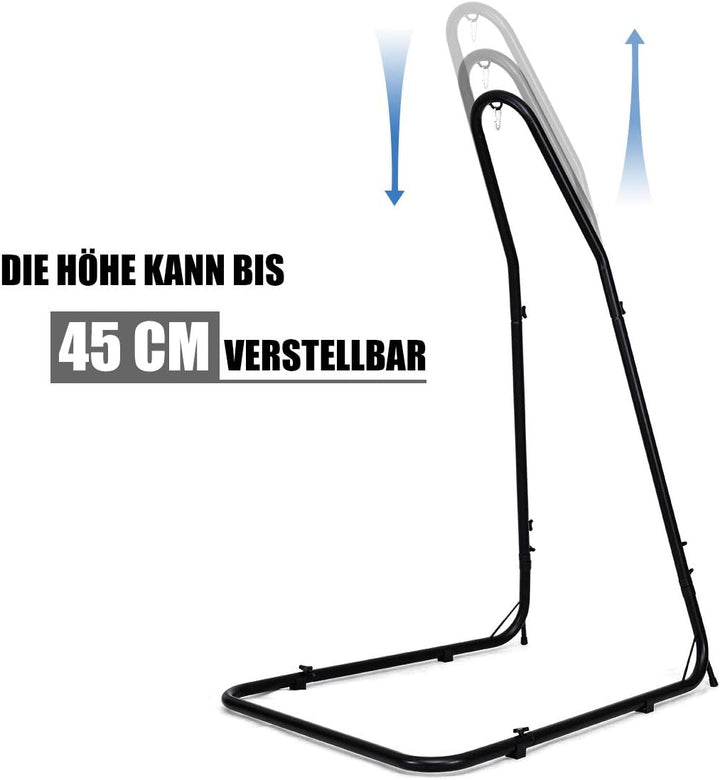 DREAMADE Hängestuhlgestell verstellbar, Hängesesselgestell Freistehendes Metallgestell für Hängesess