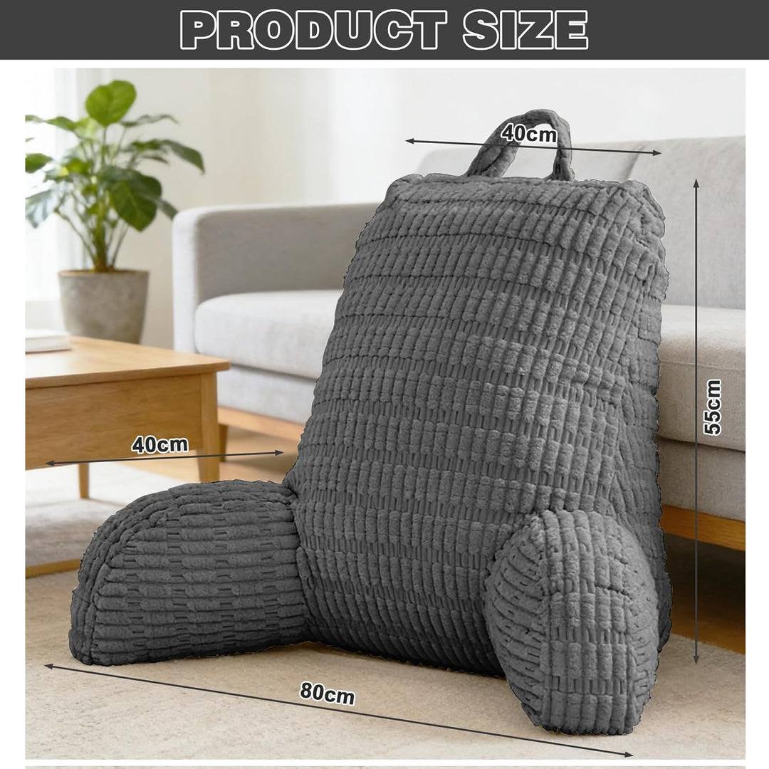 Lesekissen für Bett Und Sofa,Rückenstützkissen Lesekissen mit Armlehne, Erwachsenensofa mit Rückenle