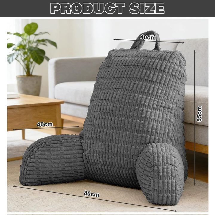 Lesekissen für Bett Und Sofa,Rückenstützkissen Lesekissen mit Armlehne, Erwachsenensofa mit Rückenle