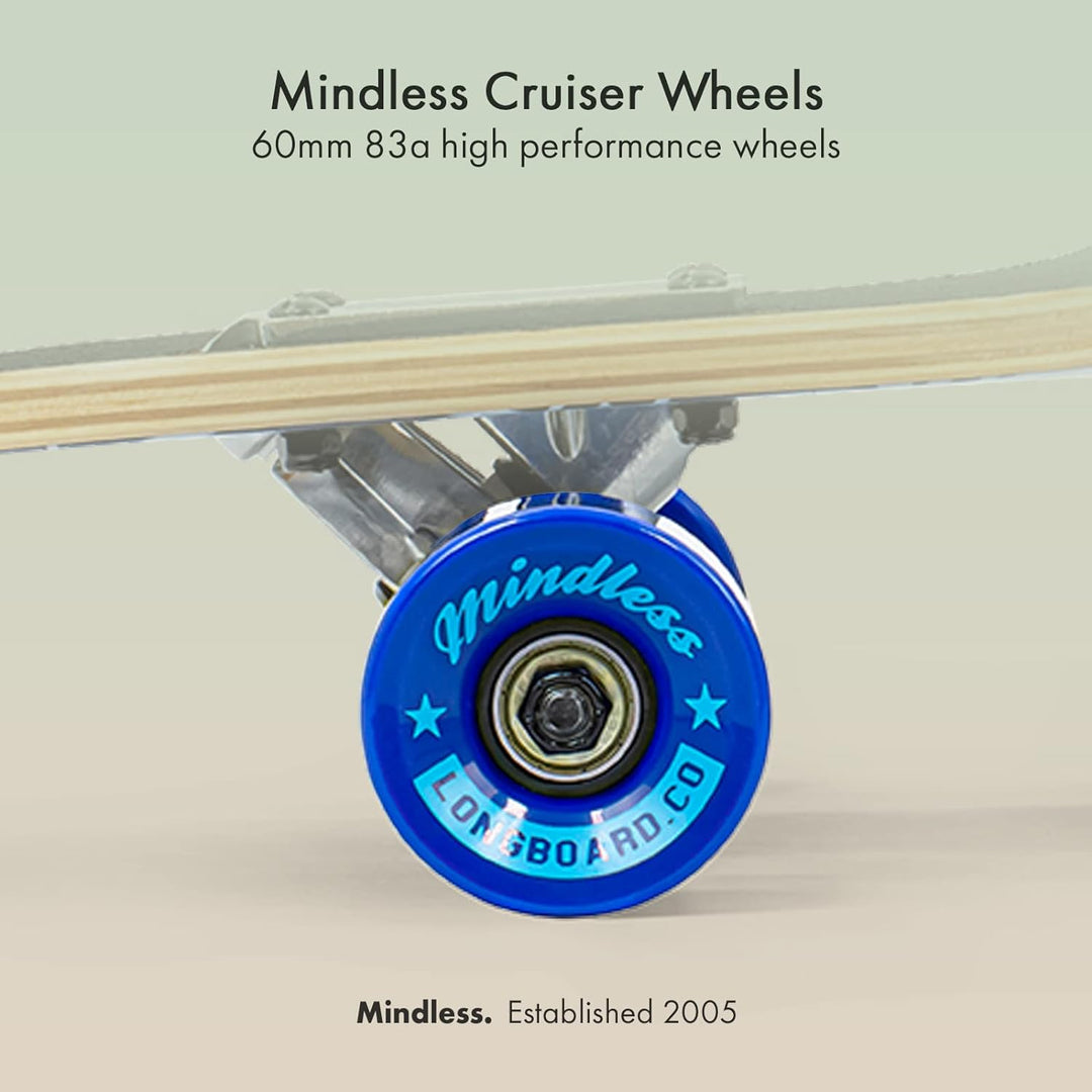 Mindless Longboards Cruiser Wheels Skateboard-Räder, Unisex, Erwachsene 60x40 mm Blau (Dark Blue), 6