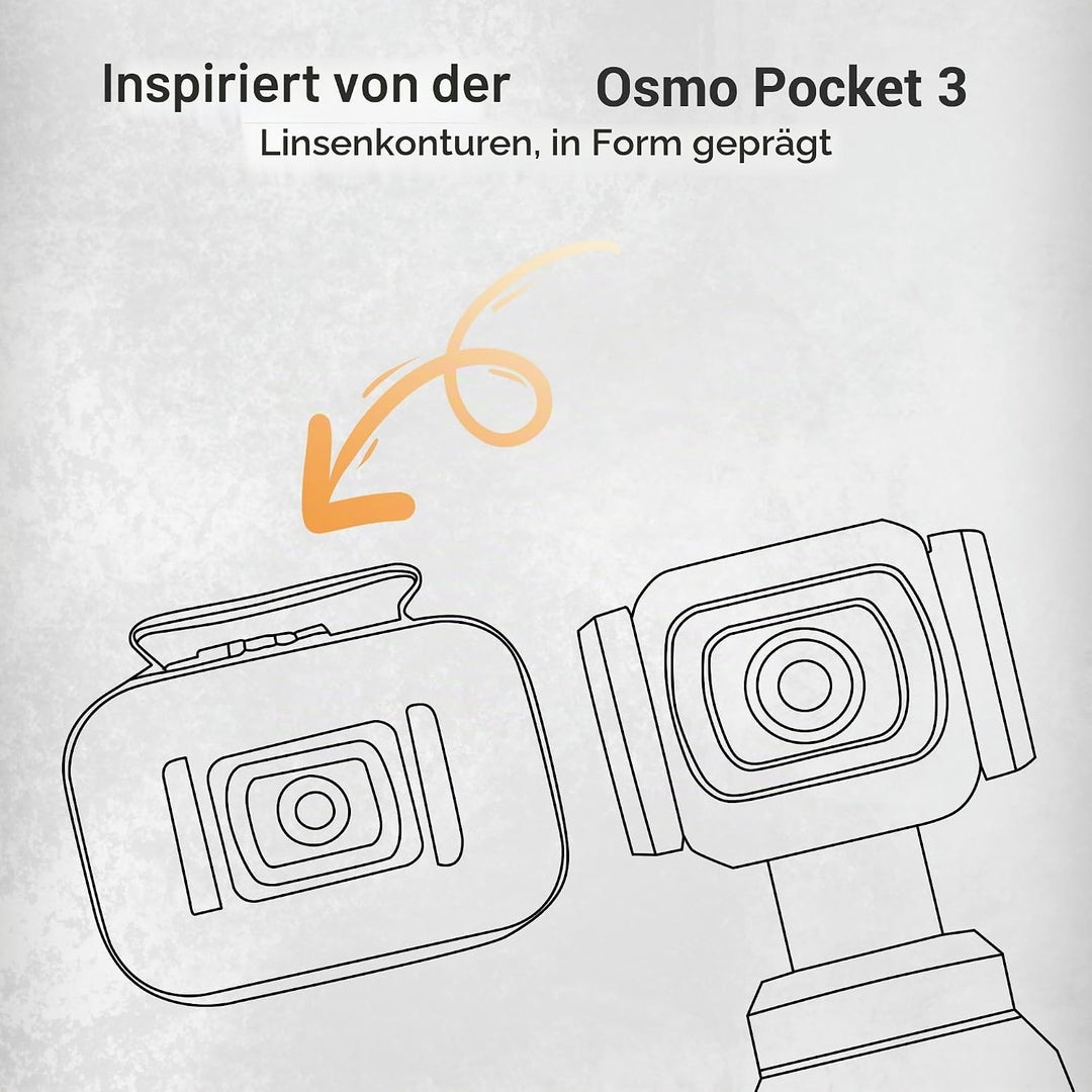 JJC Eva Umhängetasche für DJI Osmo Pocket 3 Tasche mit Schultergurt | Wasserdichte Koffer für DJI Os