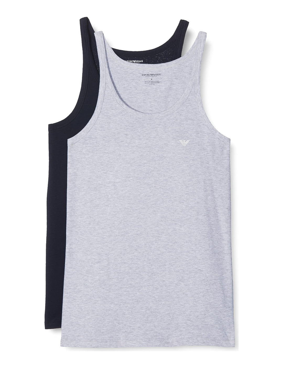 Emporio Armani Herren Schlafanzugoberteil (2er Pack), Schwarz, M S White/White, S White/White