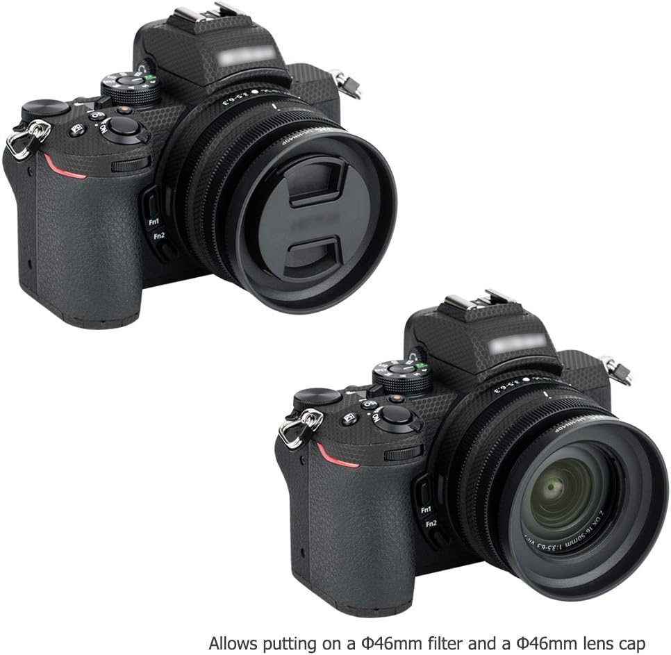 JJC Gegenlichtblende für Nikon Z50 mit NIKKOR Z DX 16-50mm F/3.5-6.3 VR und NIKKOR Z DX 50-250mm F/4