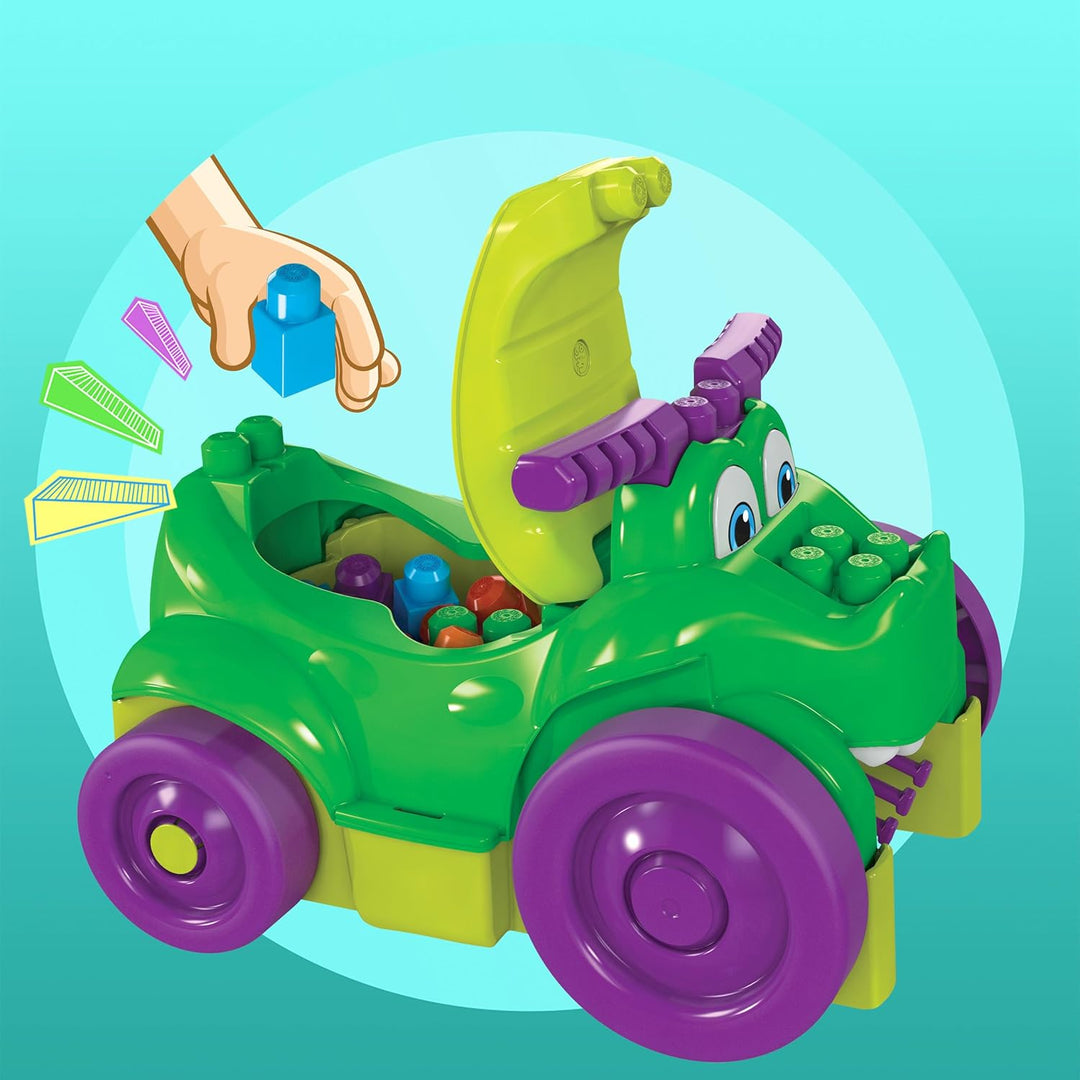 MEGA Bloks GFG22 - Spiel-Krokodil mit 25 Teilen, Spielzeug ab 1 Jahr Single, Single