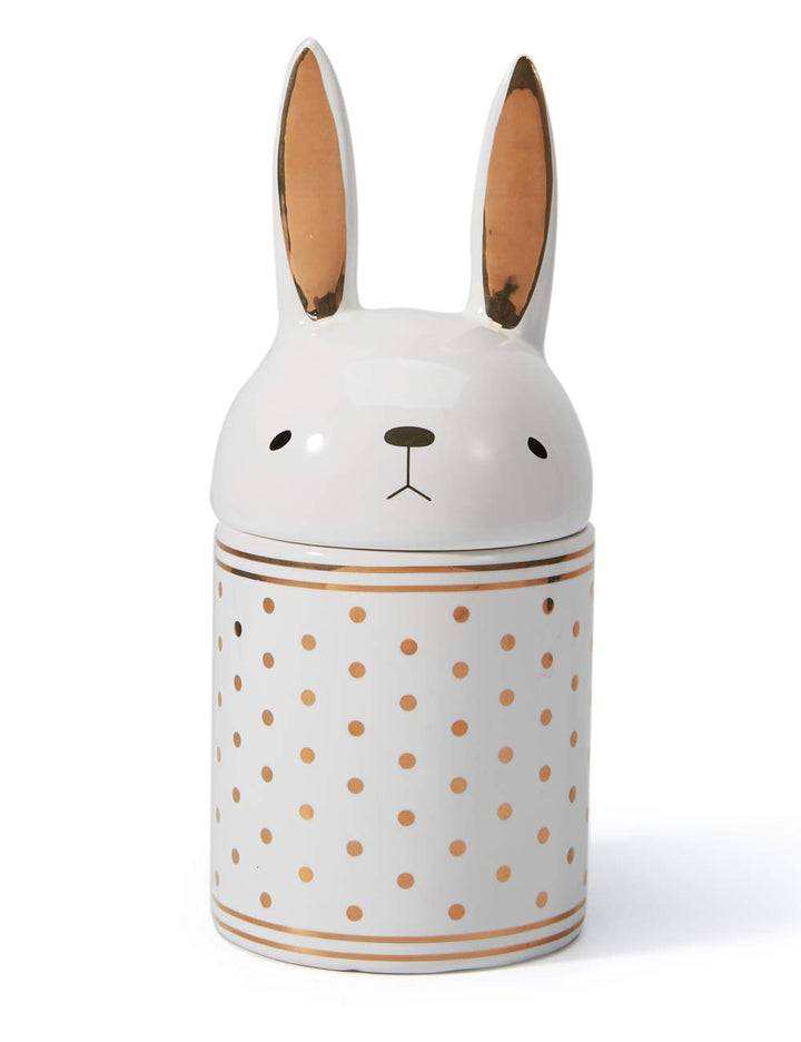 HAUCOZE Keramik Vorratsdose Hase Figur Modern Deko Wohnzimmer Skulptur Geschenk 20cm 500 Milliliter