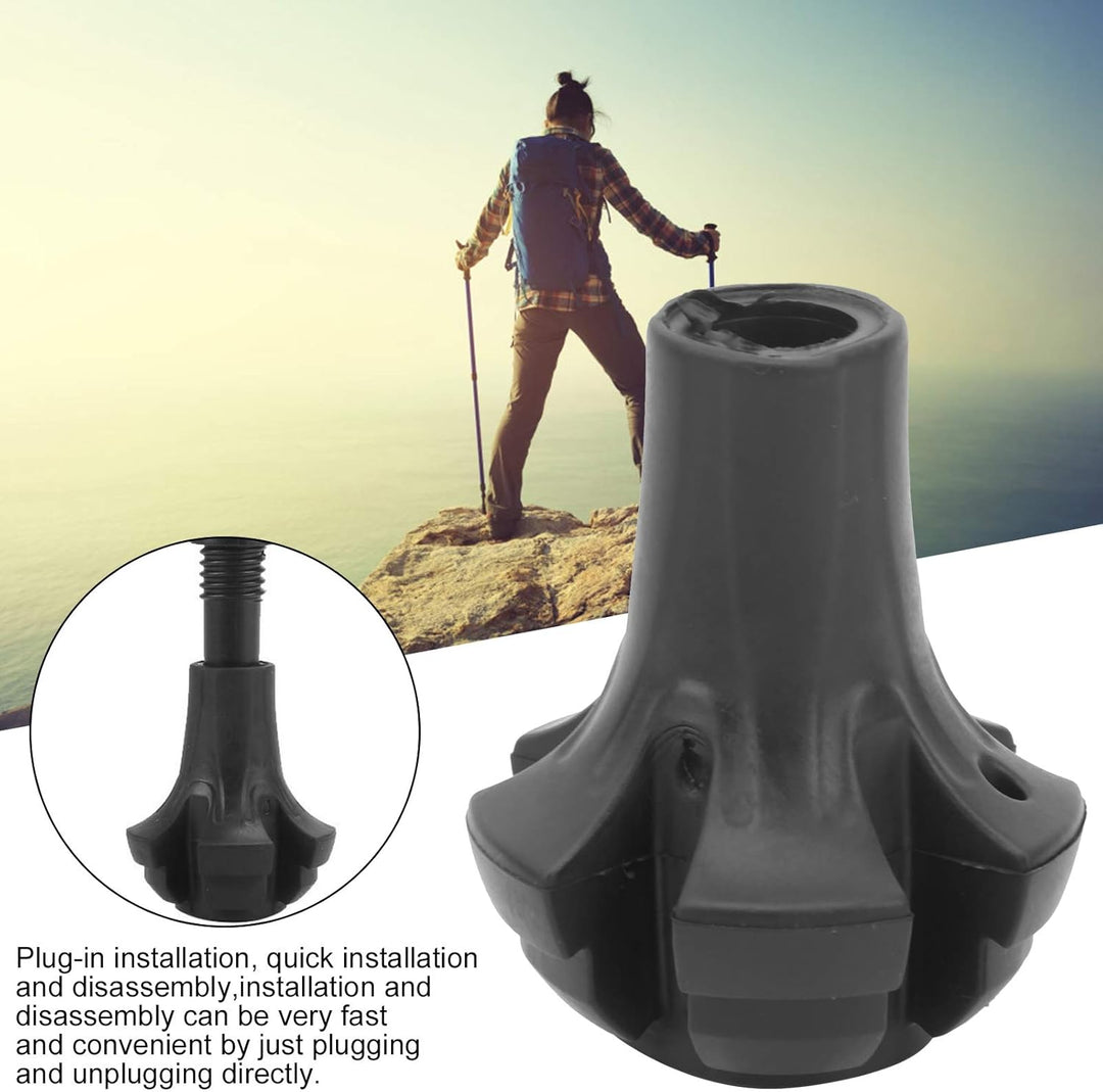 Trekkingstöcke Fussabdeckung 5 Stück, rutschfeste haltbare tragbare Ersatzspitzen TPR Elastomer for