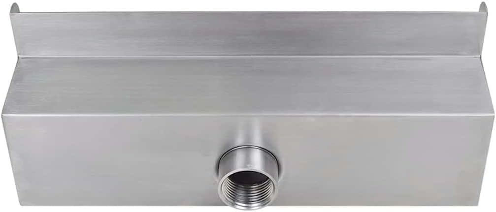 vidaXL Edelstahl Wasserfall 30cm Wasserspiel mit LED Beleuchtung Bachlauf Garten mit LED/30 cm