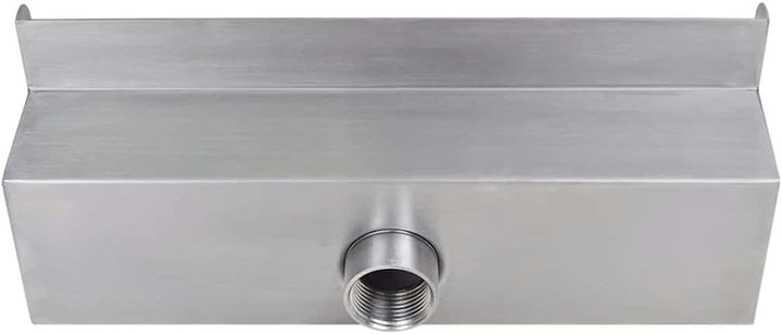 vidaXL Edelstahl Wasserfall 30cm Wasserspiel mit LED Beleuchtung Bachlauf Garten mit LED/30 cm