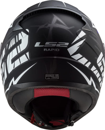 LS2 Motorradhelm FF353 RAPID CROMO MATT FLUO Orange BLUE, Schwarz/Blau/Orange, S