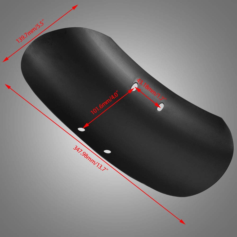 KATUR Motorrad Matte Metall Short Front Kotflügel Kotflügel 13 5/8 "Hochwertiges Metalleisen Für Har
