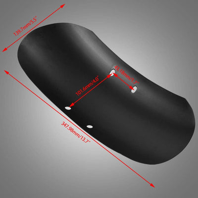 KATUR Motorrad Matte Metall Short Front Kotflügel Kotflügel 13 5/8 "Hochwertiges Metalleisen Für Har