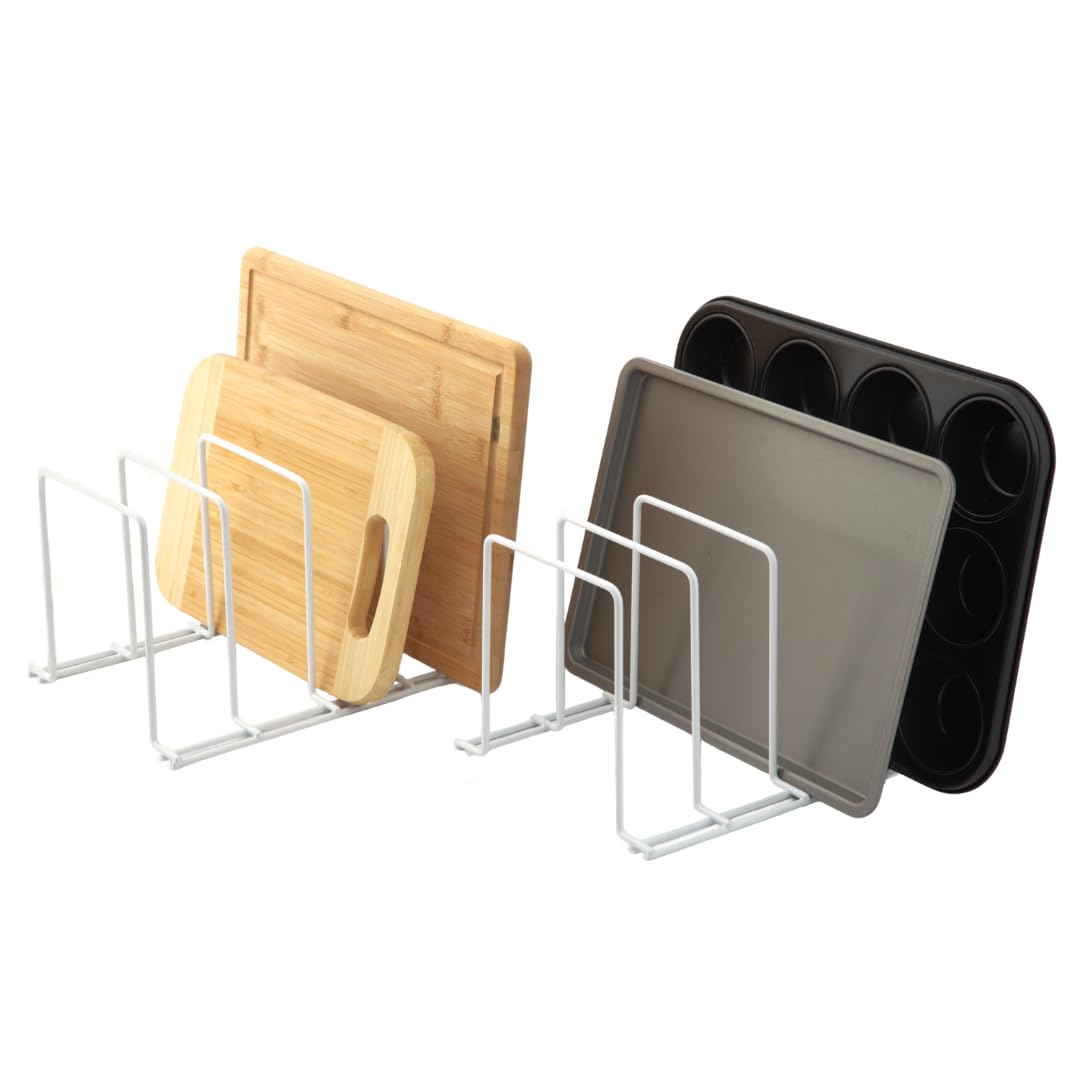 simplywire – Backblech- und Schneidebrett-Gestelle – 2er-Pack – Pfannenaufbewahrung – Küchenschrank-