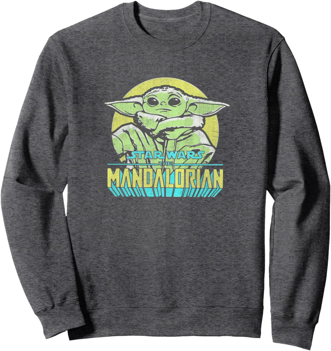 Star Wars: The Mandalorian The Child Pastel Portrait Logo Sweatshirt