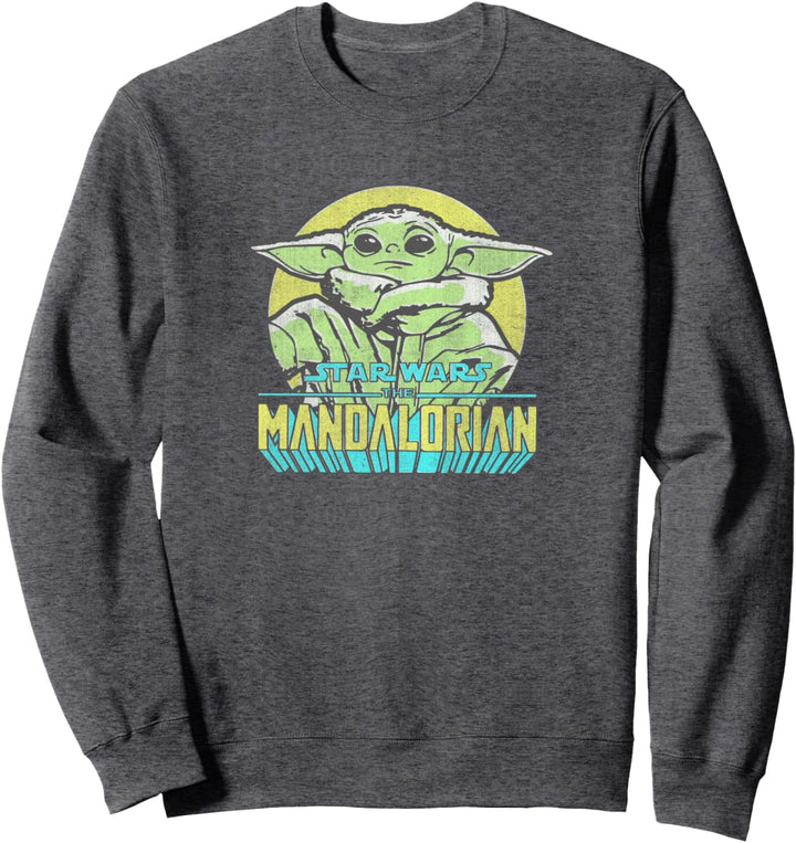 Star Wars: The Mandalorian The Child Pastel Portrait Logo Sweatshirt