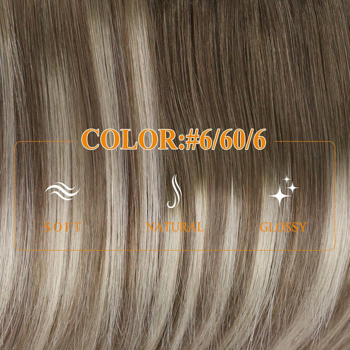 Easyouth Extensions Echthaar mit Draht Remy Haarverlangerung mit Draht 18 Zoll 80g Farbe Mittelbraun