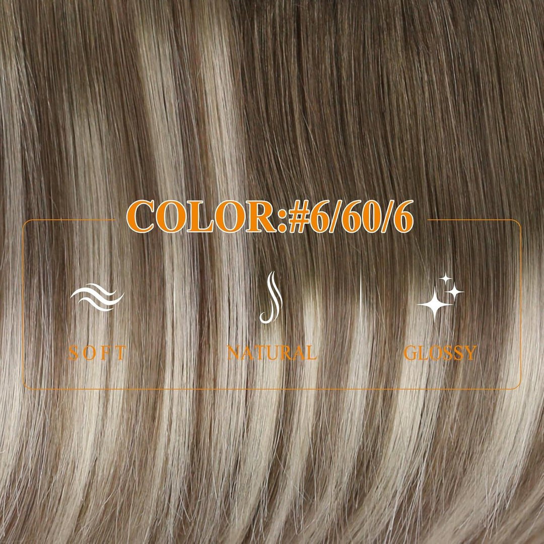 Easyouth Echthaar Extension Mit Draht Balayage Braun Wire In Extensions Echthaar Hellbraun Ombre Pla