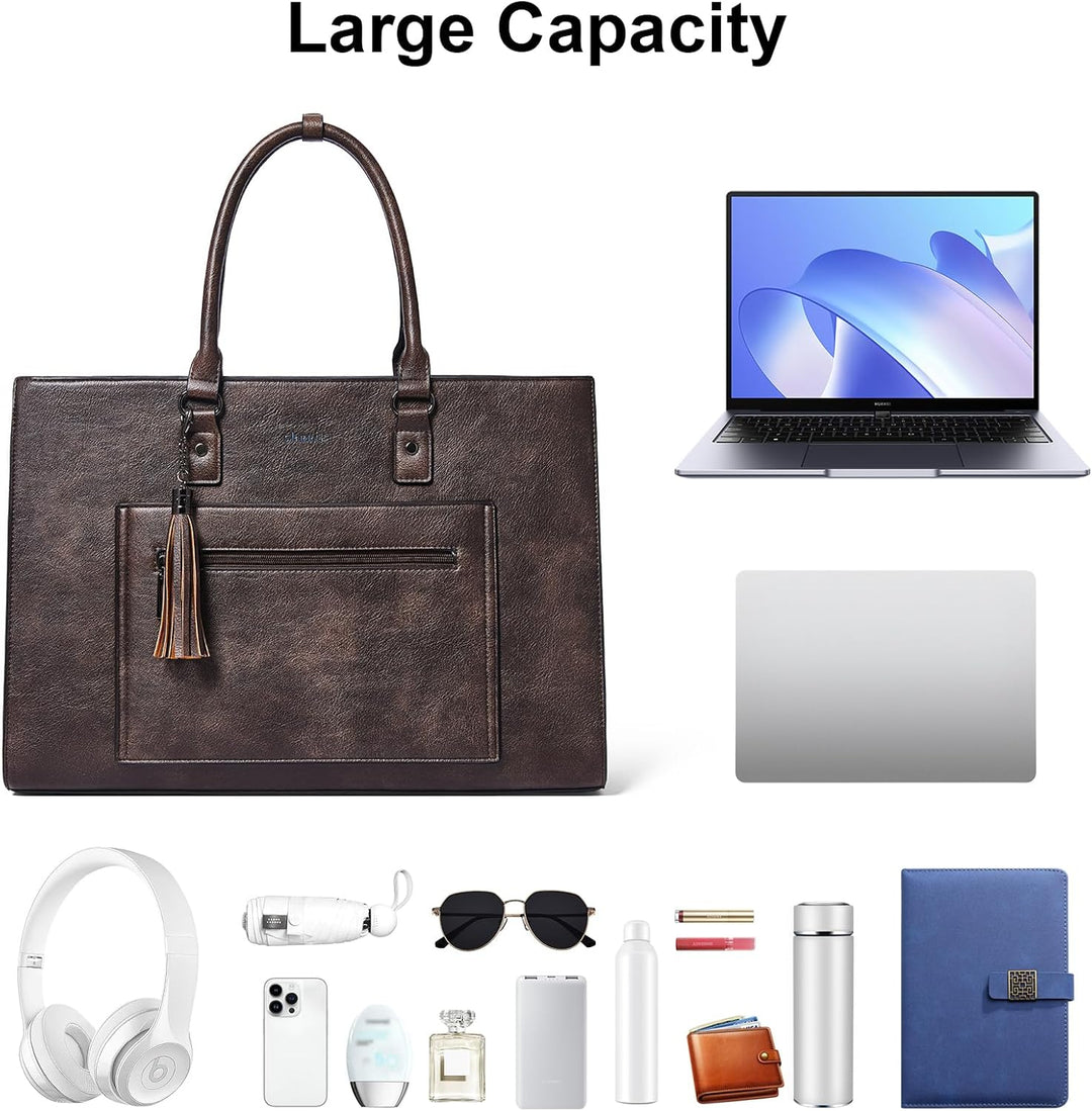 Shrrie Handtasche für Damen, Laptoptasche Aktentasche Arbeitstasche - Businesstasch für Business Bür